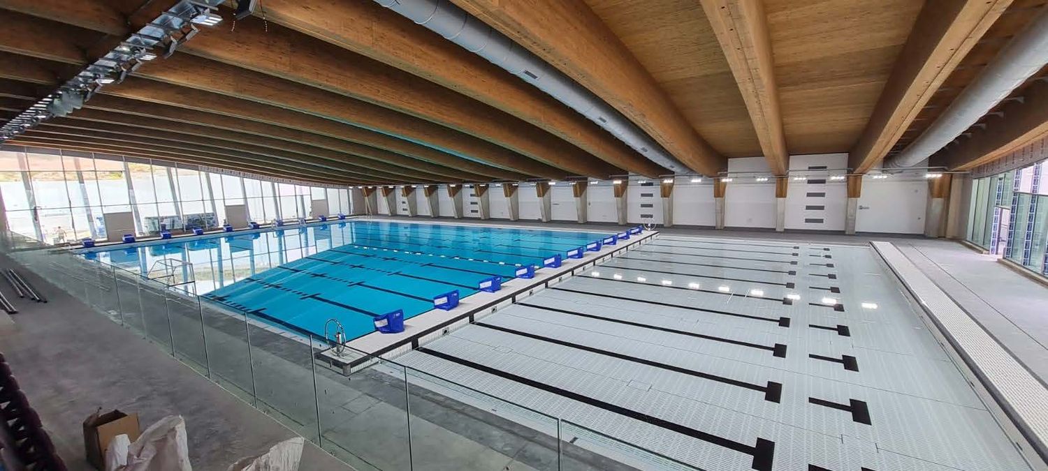 Olympic size indoor swimming pool