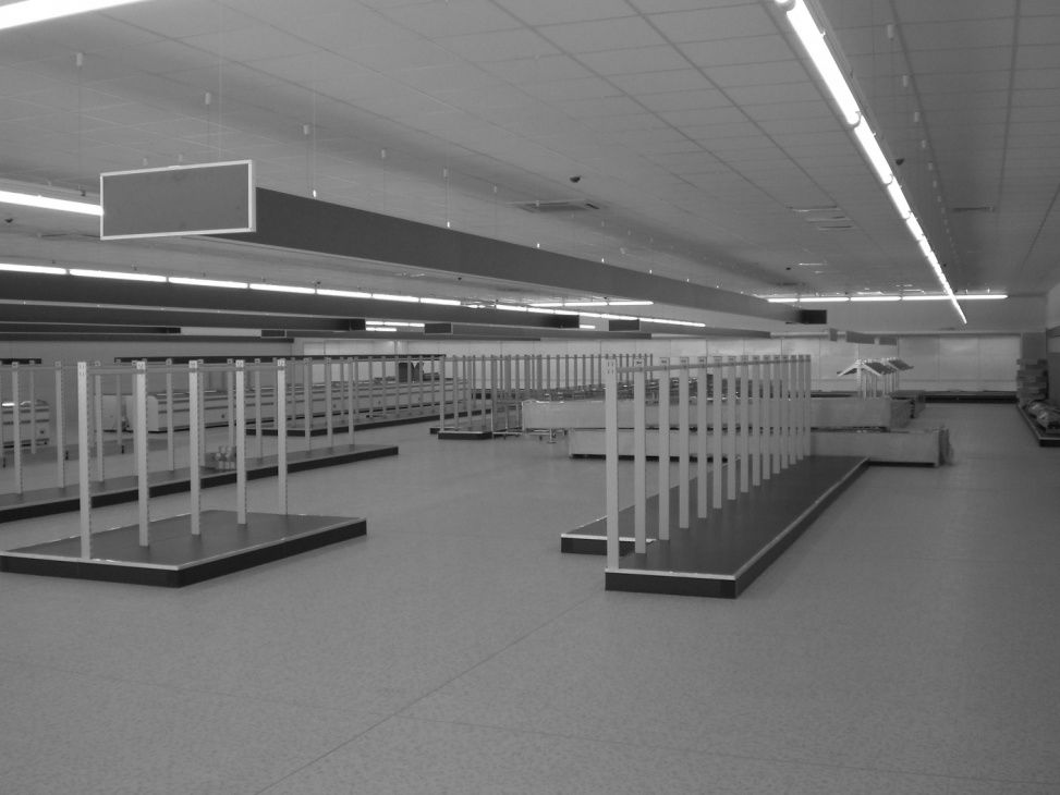Supermarket interior before fit out